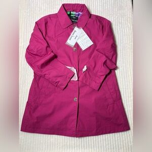 Dennis Basso Pink Magenta Water-Repellent Jacket Printed Lining | XS